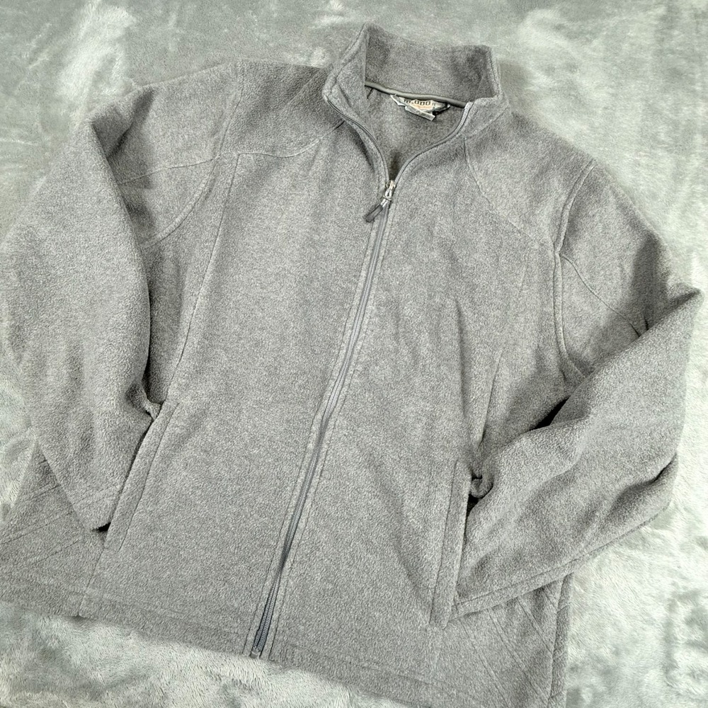 10,000 Ft Above Sea Level Men's XL Heather Gray Full Zip Fleece Jacket w/Pockets